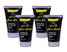 Schwarzkopf got2b Ultra Glued Styling Gel Non Sticky Hold 1.25 oz Pack of 4