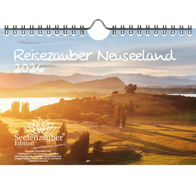 Reisezauber Neuseeland DIN A5 Kalender für 2026 Urlaub Wellington Auckland Kiwi 