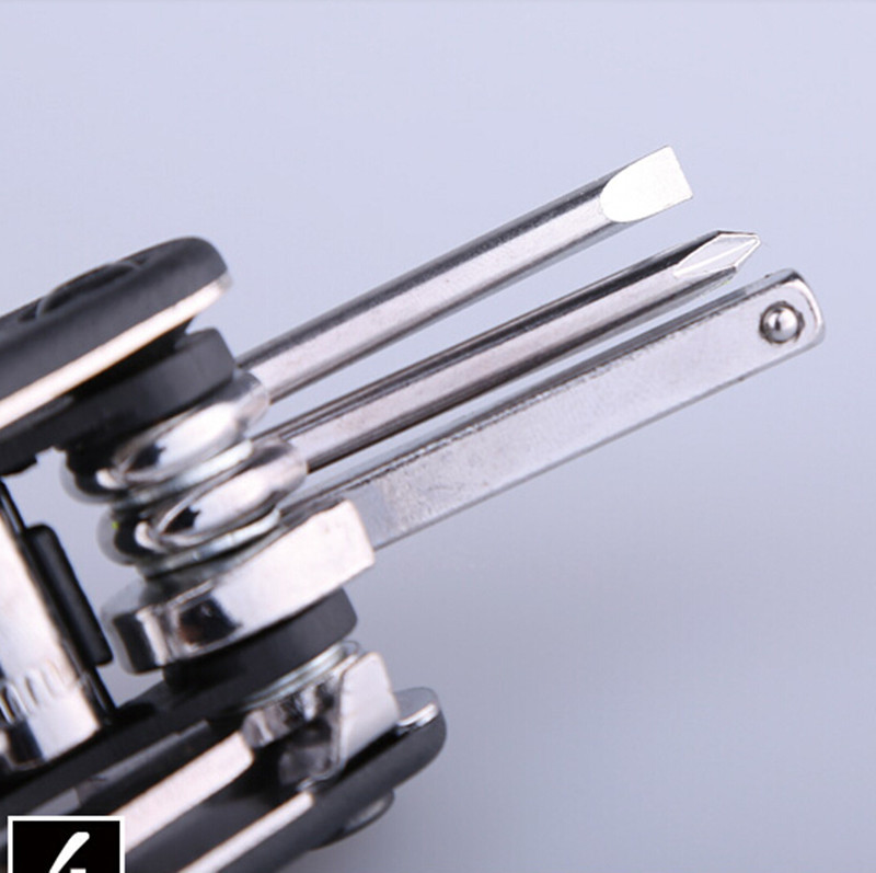 Set Multi Tool 15 in 1 per Bici MTB Corsa Attrezzo Riparazione Portatile Acciaio
