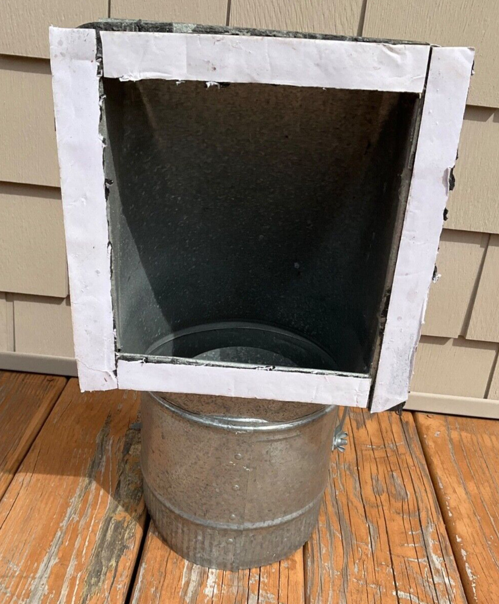 HVAC Duct 7” round stick on top  take off with damper