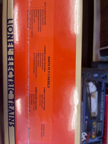 LIONEL SANTA FE F-3 DIESELS SET 6-11711 O GAUGE NEW FACTORY SEALED