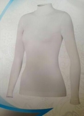 2 Stück Body Stretch T-Shirt Oberteil Langarm Uni Rund, High Neck oder Ninja Cap