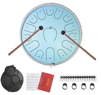 HOMUCASA Zungentrommel 14'' 15 Noten Rain Drum Handpan Trommel für Regen Glockenspiel NEU