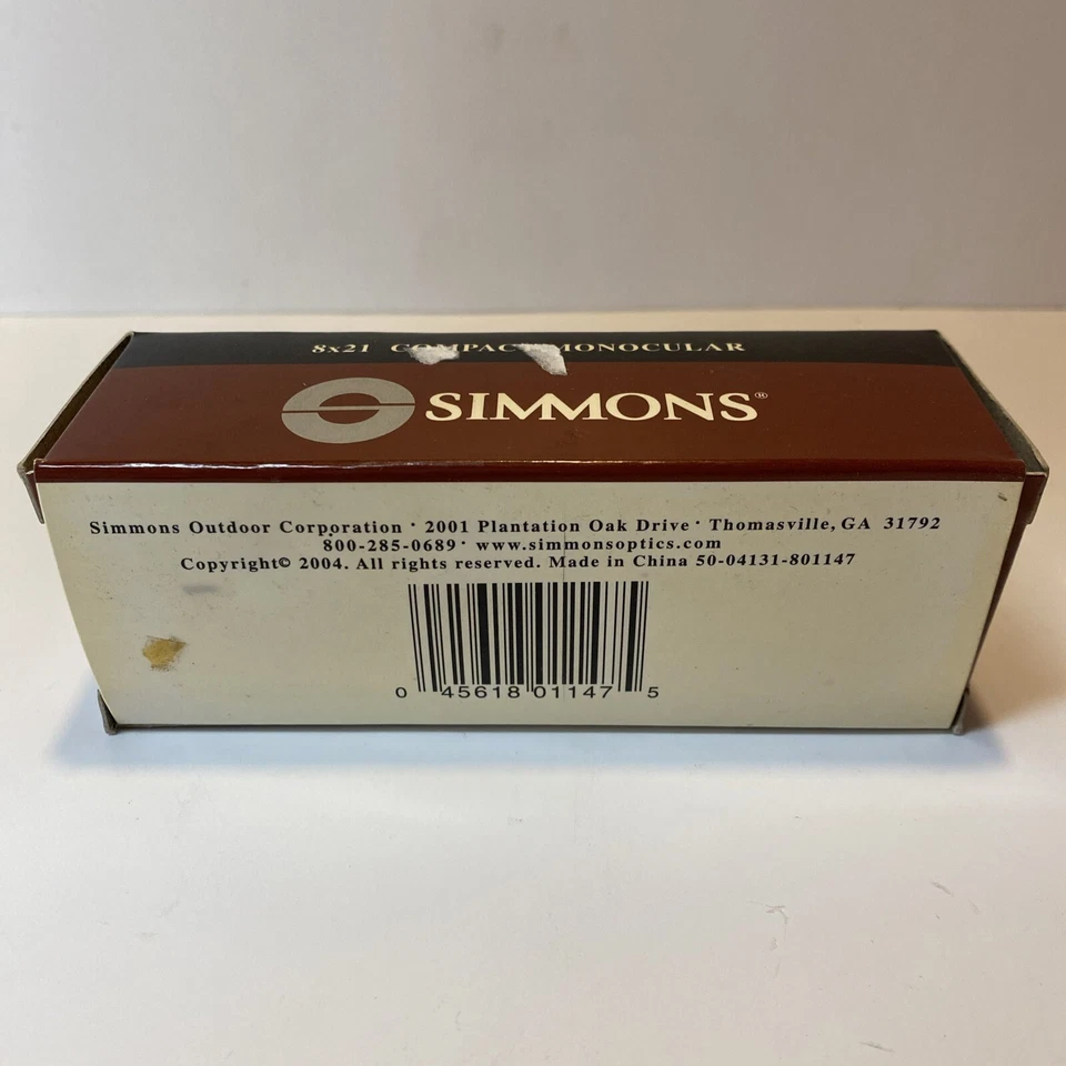 Mira de campo monocular compacta Simmons 8x21 modelo 801147 rara nueva de stock Foto 3 de 4