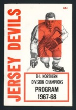 1967-68 NEW JERSEY DEVILS LONG ISLAND DUCK HOCKEY PROGRAM HEC LALANDE LES CALDER