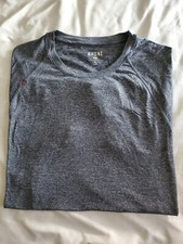 Rhone "While Living I Want To Live Well" Gray Short Sleeve Athletic Shirt SZ XL