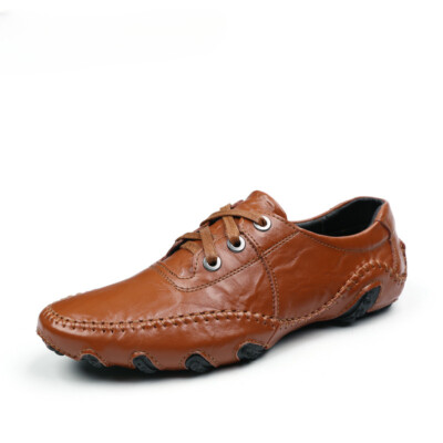Genuine Leather Men's Casual Shoes Loafers Moccasins Breathable Driving Shoes