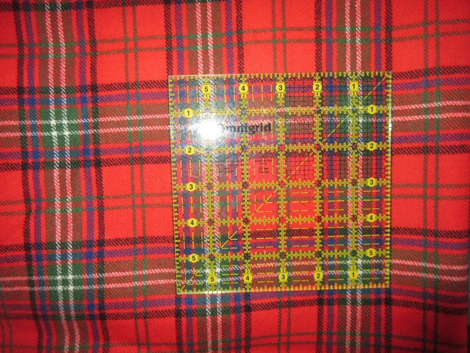 Vintage Wool Blend? fabric Plaid 60" x 64" Red Green Blue White Black Light Wght - Image 3 of 4