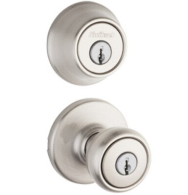Kwikset 96900-376 Satin Nickel Keyed Entry Single Cylinder Deadbolt Microban New