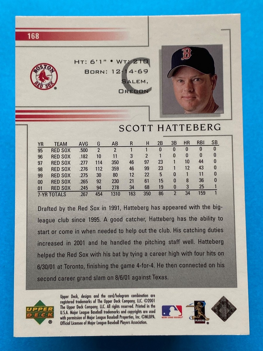 Scott Hatteberg 2002 Upper Deck #168 Boston Red Sox | eBay