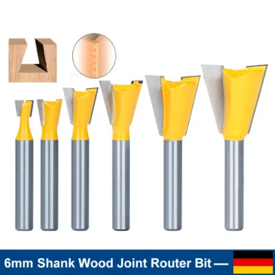 XCAN Schwalbenschwanz Fräser 6mm Schaft Holzbearbeitung Gravur Bit 14 Grad Fräser