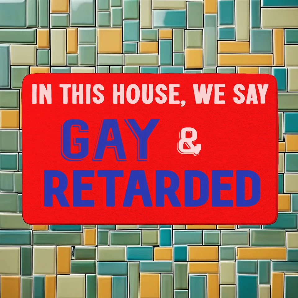 Divertido Felpudo Ofensivo Troll Libertad de Expresión Anti-Despertar Retardado Político Gay Broma Foto 2 de 2