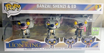 FUNKO POP! Lion King ECCC 2019 Con Sticker 3-Pack Banzai, Shenzi