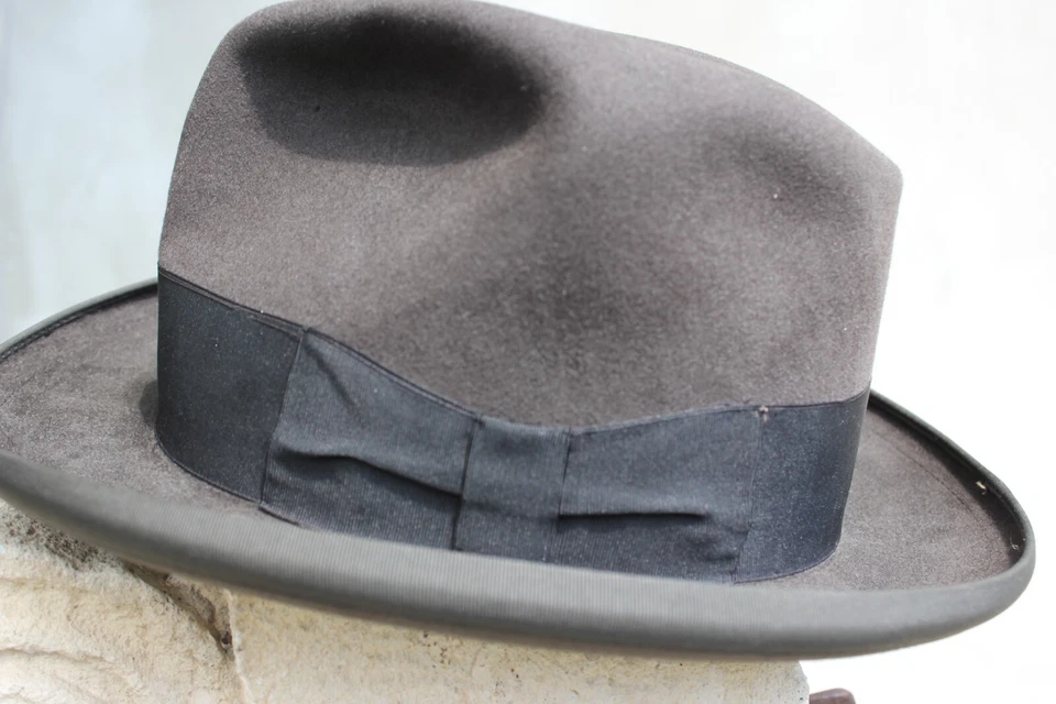 Chapéu Fedora Borsalino Vintage Raro Lã Italiana Clássico Colecionável Chapéu Trionfo - Imagem 3 de 4