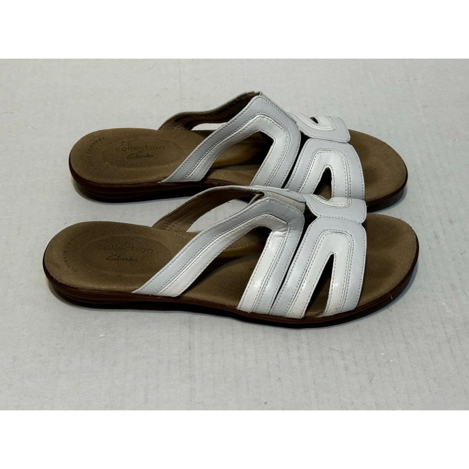 Sandali donna Clarks taglia 6M bianchi