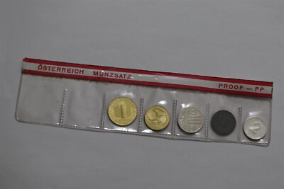     ÖSTERREICH 1976 PROOF SET FEHLEN GRÖSSERE WERTE B55 CG11