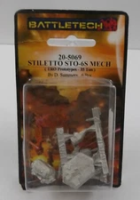 Battletech 20-5069 Stiletto STO-6S Mech NIB Iron Wind Metals Miniature - on card