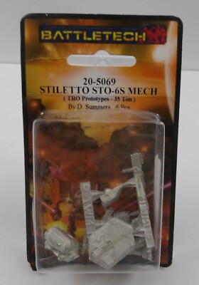Battletech 20-5069 Stiletto STO-6S Mech NIB Iron Wind Metals Miniature - on card