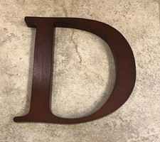 Ceramika Stodoła Dzieci Drewniana litera „D” 8" Espresso Doskonały stan