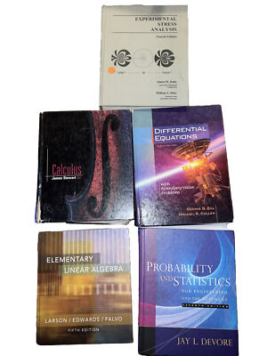 #ad Lot Experimental Stress Analysis Dally Riley Calculus Differential ￼Statistics $35.44