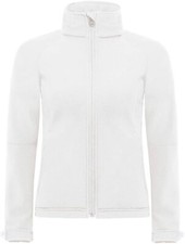 B&c Hooded Soft-shell Women White Jacket Xlarge - High Performance - Waterproof
