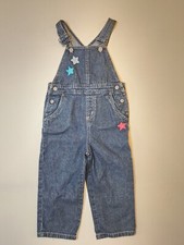  GENUINE KIDS OSHKOSH Girl's Denim Pants Overalls Sz 3t 100 Cotton