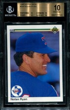 1990 Upper Deck Nolan Ryan BGS 10 Pristine #544