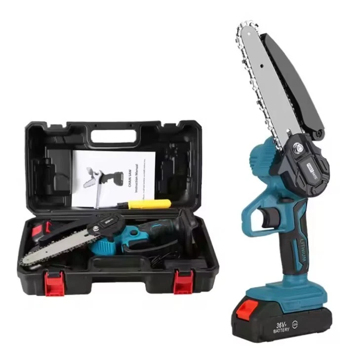 MOTOSEGA Professionale 6"48V Sega Elettrica Portatile Potatura Rami Taglio Legna - Immagine 2 di 4