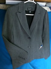 women's Rafaella lined blazer jacket size 8 black white