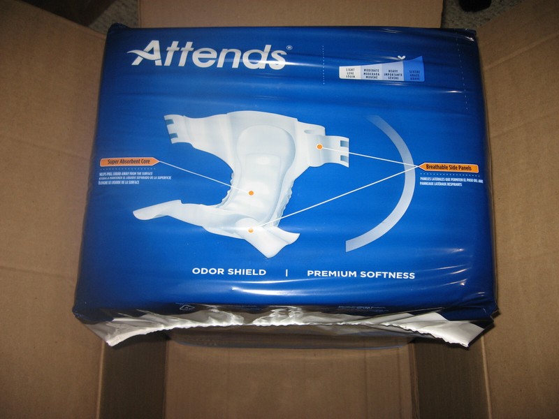Attends #DDA30 Briefs, Large, 44"-58" - 3 pack of 24 NEW FACTORY PACKED