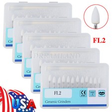 Dental White Polishing Stones Flame Cone shape FG burs Arkansas Stone
