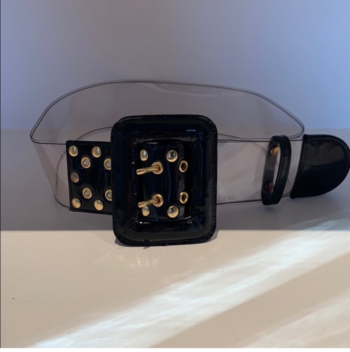 Be & D patent leather belt with gold hardware 32 | eBay display picture 3