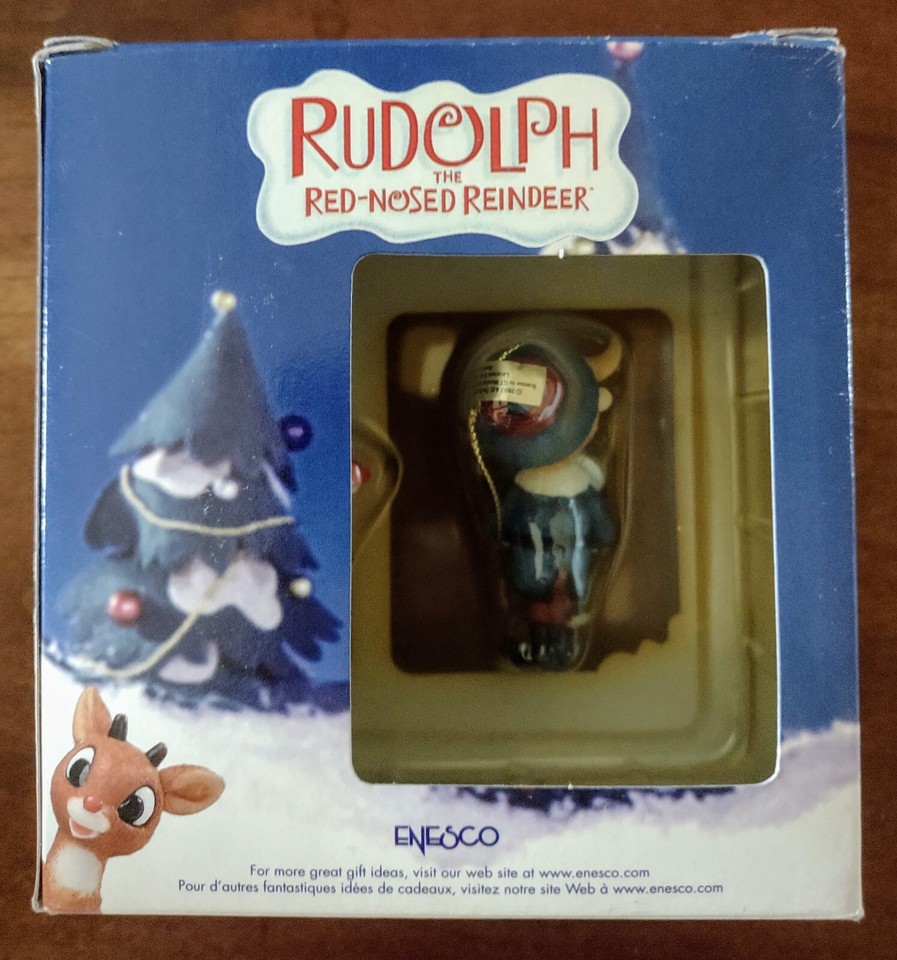Rudolph The Red-Nosed Reindeer HERMEY Hanging Ornament YUKON Miniature ...