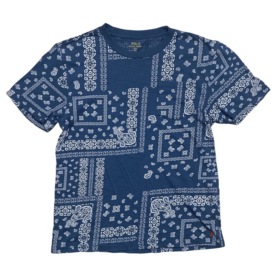Polo Raph Lauren Bandana Blue Paisley Tee Shirt Men's Size S | eBay