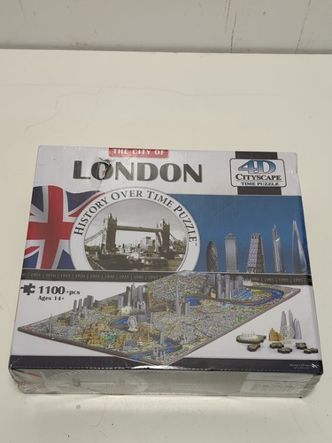 4D Cityscape Jigsaw Puzzle - London City Map New/Opened + Bonus Puzzle! - Picture 1 of 6