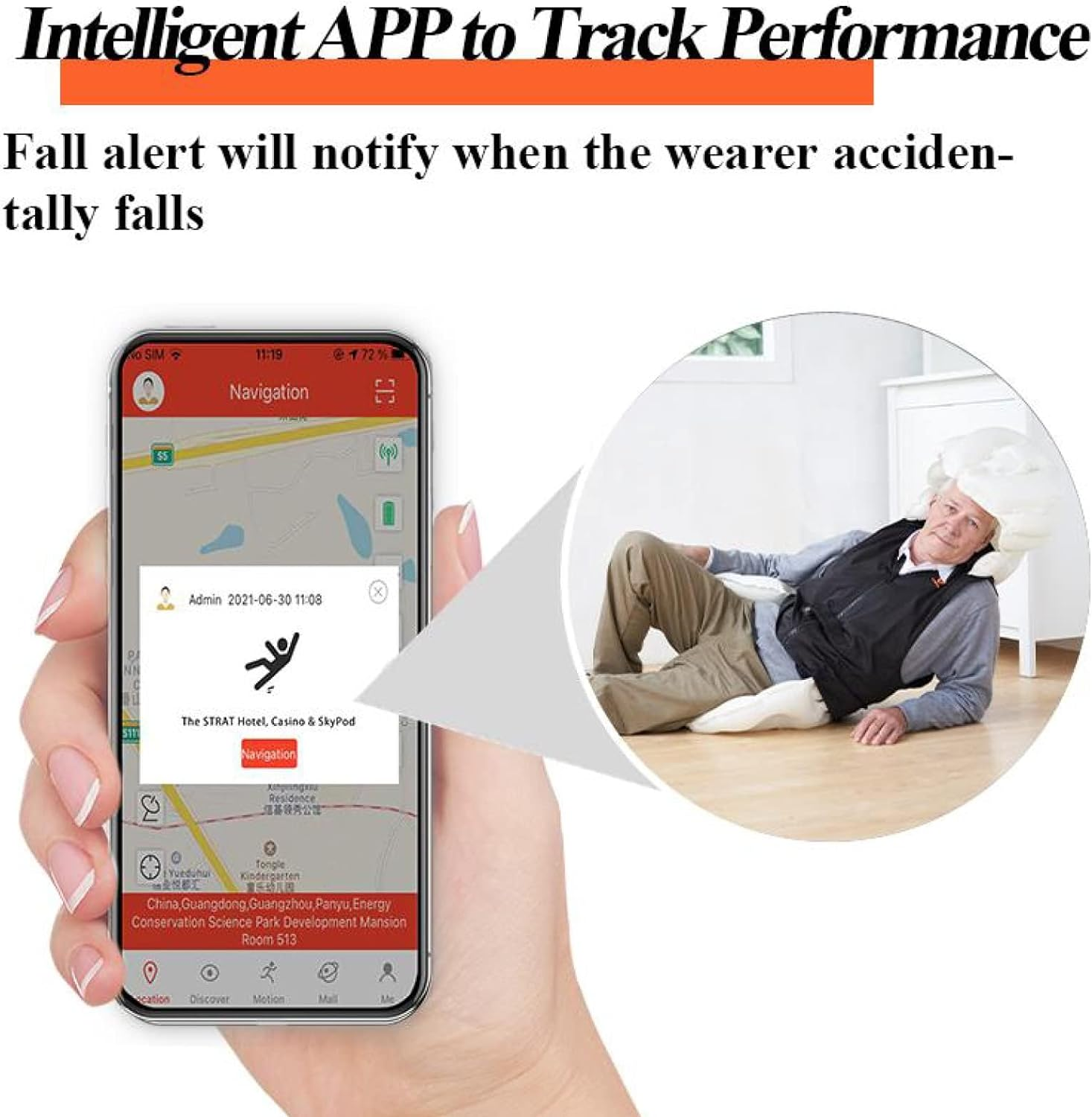 Unisex Elderly anti Fall Airbag Vest Wearable Airbag Smart Vest for