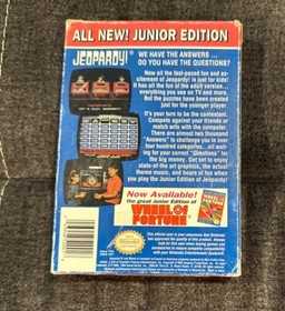Jeopardy Junior Edition Nintendo NES ~ In Original Box! ~ Fast Shipping! ~ LQQK