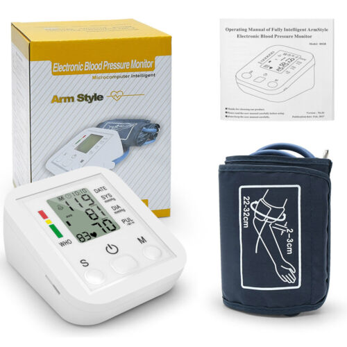NEW DIGITAL UPPER ARM BLOOD PRESSURE MONITOR PORTABLE HEART RATE METER W/ MEMORY - Picture 11 of 14