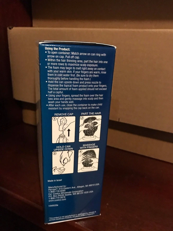 Kirkland Hair Regrowth Treatment 5% Minoxidil Foam for Men - 6 Months Supply - Image 4 of 4