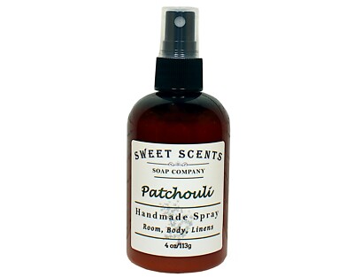 Patchouli Body Spray -  Handmade Essential Oil Spray - Sweet Scents Soap Co.