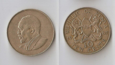 Kenya 10 cents 1967 Jomo Kenyatta