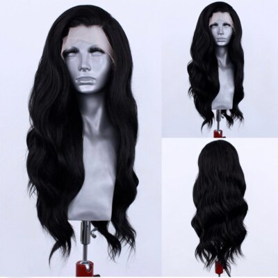 Long Body Soft Wig for Black Women for Side Part Glueless Lace Front Fiber Hair