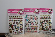 HELLO KITTY Glitter Tattoos set of 3 sheets NEW