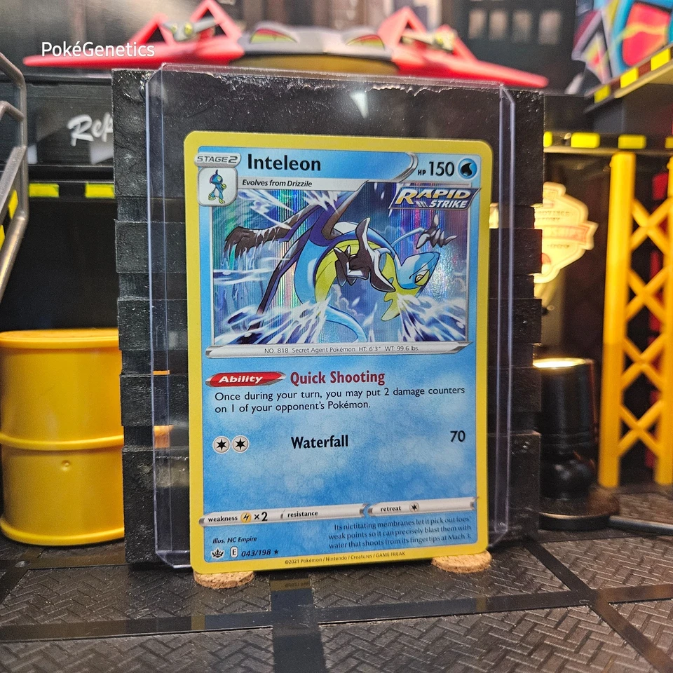 Inteleon Chilling Reign Holo Pokémon TCG 043/198 Sword & Shield SWSH06 Rare - Image 3 of 4
