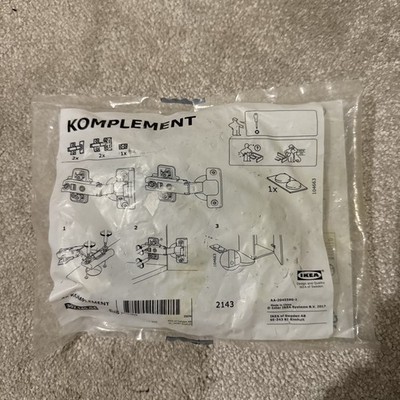 IKEA KOMPLEMENT Soft Closing Scharnier Kleiderschrank Scharnier Türscharnier Stahl Neu 4er Pack