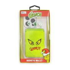 The Grinch iPhone Magnetic MagSafe Wallet Card Holder Fuzzy by Culturefly NEW