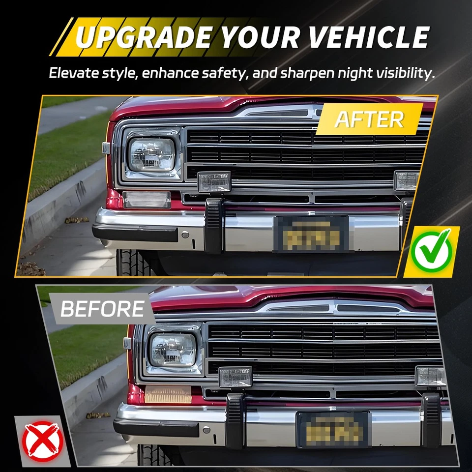 Clear Front Parking Turn Signal Lights For 76-83 Jeep Cherokee Wagoneer J10 J20 - Image 2 of 4