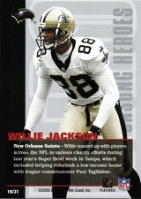 2002 NFL Showdown Willie Jackson NFLPA Awards Banquet Unsung Heroes