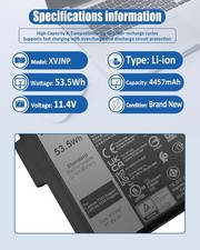 53.5Wh XVJNP Battery Replacement for Dell Latitude 5430 Rugged Latitude 7330