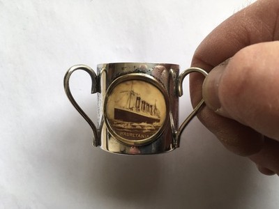 C1907-19 VINTAGE MAURETANIEN ECHTFOTO SOUVENIR VERSILBERT LIEBEVOLLE TASSE/TYG